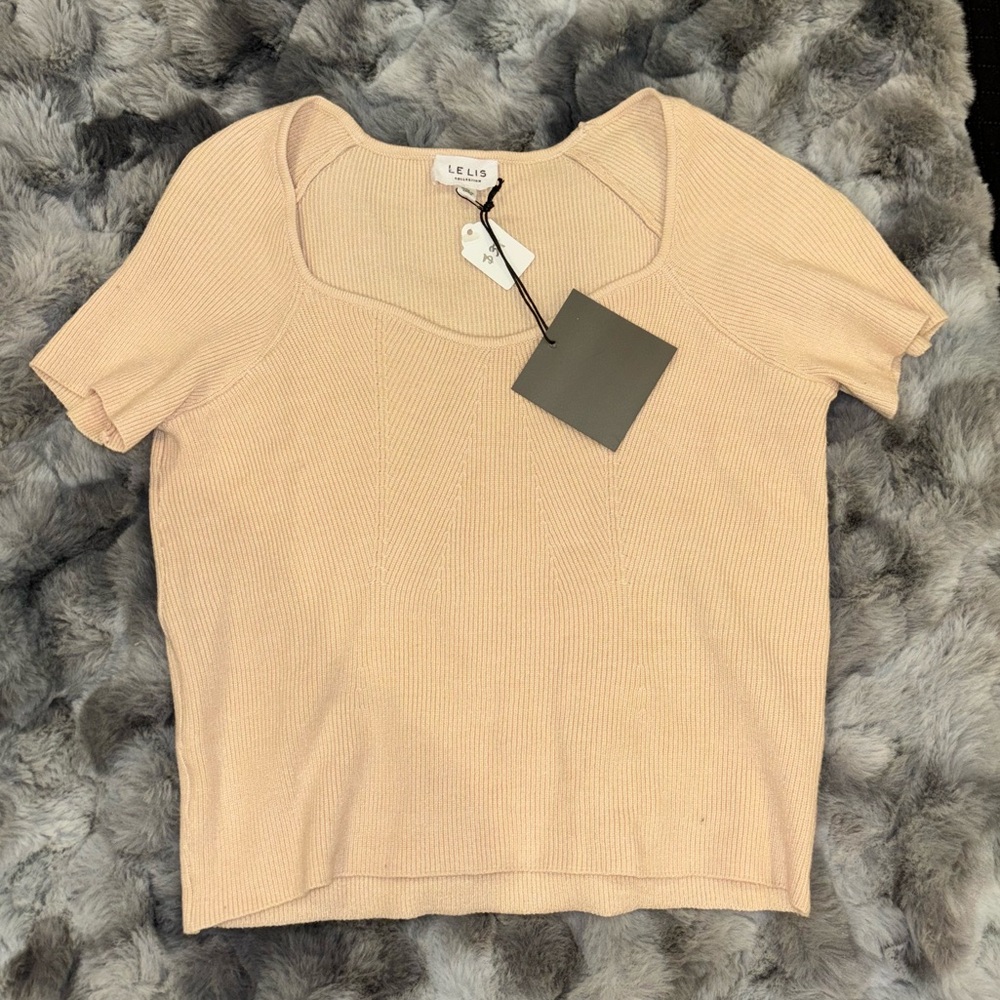 Cream knit top